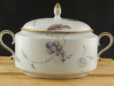 VINTAGE RARA HEINRICH GERMANY ZUPPIERA CENTROTAVOLA PORCELLANA DIPINTA A MANO