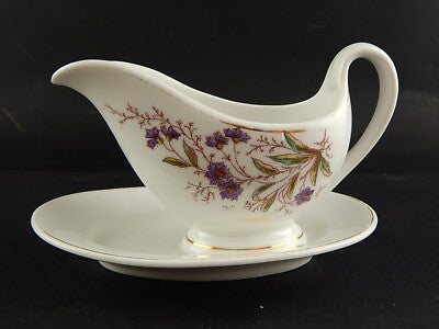 ANTICA HAVILAND LIMOGES SALSIERA PORCELLANA FINE 800 ART NOUVEAU DECORO FLOREALE