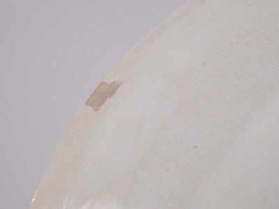 ANTICO GRANDE VASSOIO RAVIERA PORCELLANA META' 1800 GUSTAVSBERG DECORO GONG GONG