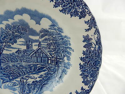 PIATTO FONDO PORCELLANA VINTAGE THE BROOK MYOTT STAFFORDSHIRE ENGLAND TENNYSON