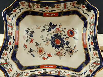 ANTICA PREZIOSA RARA LEGUMIERA PORCELLANA MASON’S WINDSOR PATTERN DIPINTA A MANO