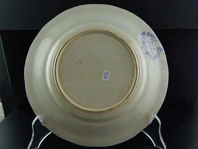 ANTICO PIATTO CERAMICA SARREGUEMINES U&C BRYONIA VIOLA FINE 1800 ART NOUVEAU 937