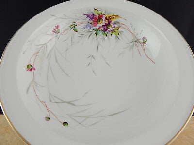 ANTICA CIOTOLA FRUTTIERA PORCELLANA GINORI METÀ 1800 DIPINTA MANO FIORI DI CAMPO