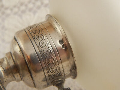 ANTICA PREZIOSA LAMPADA LUME TAVOLO STILE IMPERO ARGENTO PUNZONE 800 MADE ITALY