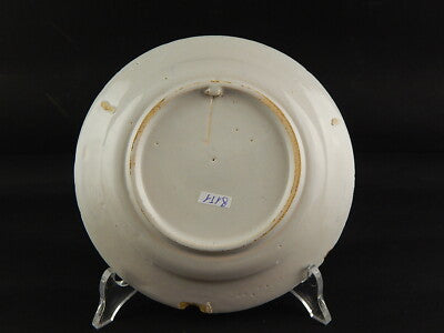ANTICO PREZIOSO RARISSIMO PIATTO CERAMICA DELFT FINE XVII SECOLO MUSEALE #8151