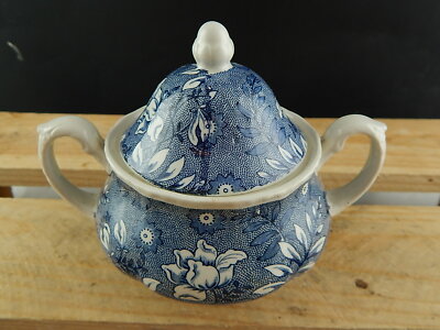VINTAGE ZUCCHERIERA POTTERY SEMI PORCELLANA INGLESE GRINDLEY ROYAL TUDOR VELVET