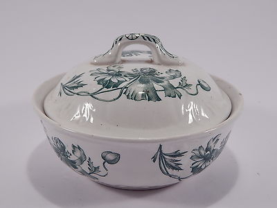 ART NOUVEAU ANTICO COFANETTO PORTA GIOIE CERAMICA BOCH FRERES PRIMAVERA