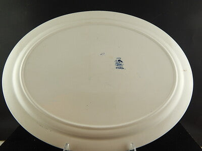 ANTICO GRANDE VASSOIO PIATTO PORCELLANA WOOD & SON COLLEZIONE ORIENTALE YUAN