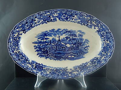 ANTICO VASSOIO RAVIERA DECORO CHINESE SOC CERAMICA RICHARD ANTIQUE PLATE ITALY