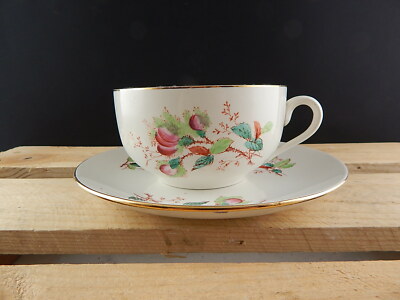 ANTICA ARTE POVERA SCODELLA TAZZA+PIATTO1800 CERAMICA SARREGUEMINES FLOREALE