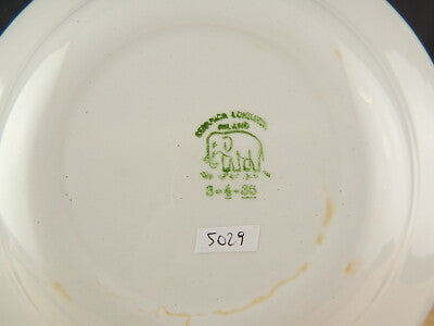 ANTICO 1936 PIATTO FONDO CERAMICA BIANCA LOMBARDA ELEFANTINO SHABBY CHIC