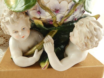 PREZIOSO RARO CENTROTAVOLA PORCELLANA TEDESCA COLLEZIONE ORTENSIA PUTTI