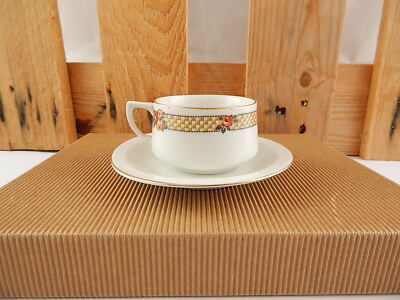 PREZIOSO SET CAFFE' TAZZA E PIATTINO RICHARD GINORI DOCCIA PORCELLANA ANNI '20