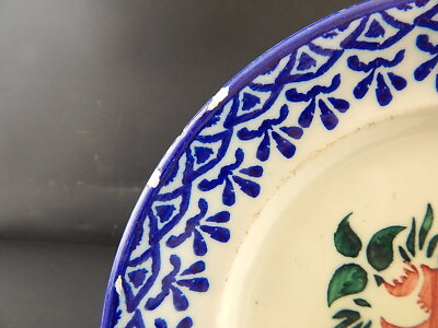 ANTIQUARIATO PIATTO CERAMICA MONDOVÌ FINE 1800 COLLEZIONE DECORO A MANO