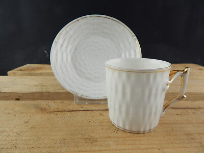 PREZIOSA RARA TAZZINA PORCELLANA BIANCA E ORO COLLEZIONE LIMOGES PRIMA META' 800