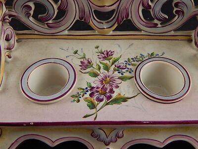 ANTICO CALAMAIO PORCELLANA DIPINTO A MANO ART NOUVEAU LIBERTY PRIMO 900