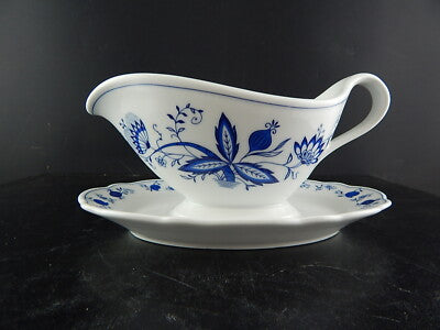 VINTAGE SALSIERA PORCELLANA INGRES WEISS MARIENBAD BAVARIA CIPOLLA BLU