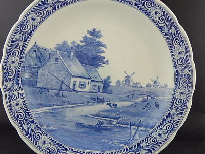 PIATTO PARATA PORCELLANA DELFTS ROYAL SPHINX PETRUS REGOUT MAASTRICHT CM 39