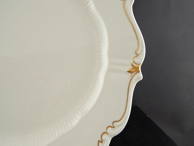 ROCAILLE VEB REICHENBACH PIATTO PORTATA VASSOIO PORCELLANA BIANCO ORO
