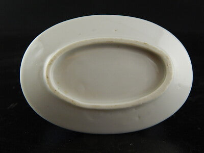 ANTICA RARA SALSIERA PORCELLANA DECORO WILLOW IN MINIATURA DA CASA BAMBOLE