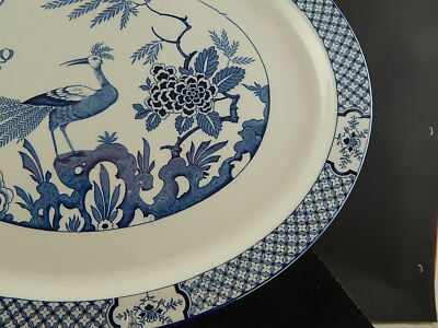 ANTICO GRANDE VASSOIO PIATTO PORCELLANA WOOD & SON COLLEZIONE ORIENTALE YUAN