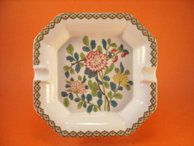 PORTACENERE PORCELLANA PORCELAINE DE PARIS CHRYSANTHEME