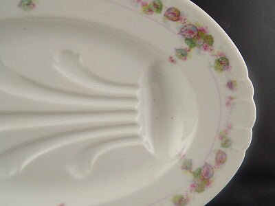 ANTICO VASSOIO PER ARROSTO PORCELLANA GINORI DOCCIA FORMA NAPOLI EPOCA LIBERTY