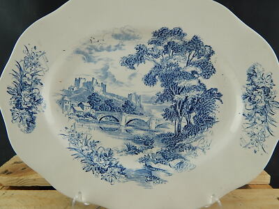 WEDGWOOD&CO VINTAGE VASSOIO PIATTO PORTATA SEMI PORCELLANA META' 900 COUNTRYSIDE