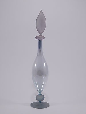 PARISE VETRO ELEGANTE BOTTIGLIA VETRO SOFFIATO ART CRYSTAL GLASS BOTTLE