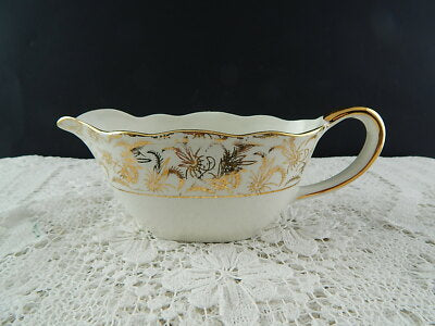 ANTICA RARA SALSIERA CERAMICA SARREGUEMINES DIGOIN 1920 ORO ZECCHINO COLLEZIONE