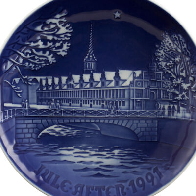 ROYAL COPENHAGEN BING&GRONDAHL PIATTO DI NATALE 1991 ORIGINALE PORCELLANA PRIMA