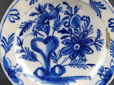 ANTICO PREZIOSO RARISSIMO PIATTO CERAMICA DELFT FINE XVII SECOLO MUSEALE #8150