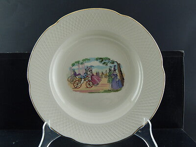 ANTICO RARO PIATTO SEMI PORCELLANA INGLESE OLD BRIDGE EARTHENWARE COLLEZIONE 267