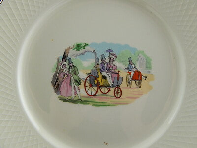 ANTICO RARO PIATTO SEMI PORCELLANA INGLESE OLD BRIDGE EARTHENWARE COLLEZIONE 272