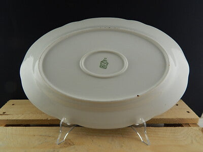 ANTICO ART DECO VASSOIO OVALE PORCELLANA ARGENTO VERBANO LAVENO 1935 ANDLOVITZ