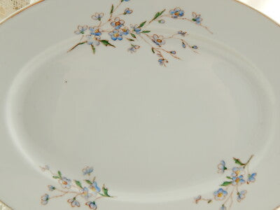 ART NOUVEAU VASSOIO PIATTO OVALE CERAMICA RICHARD GINORI NON TI SCORDAR DI ME