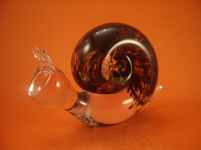 WEDGWOOD FERMACARTE IN CRISTALLO A FORMA DI CHIOCCIOLA