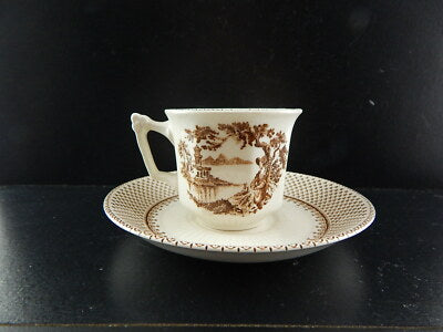 ANTICA W ADAMS & SONS REAL ENGLISH IRONSTONE DU BARRY TAZZINA CAFFÈ DIFETTO 1467