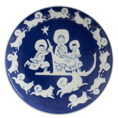 ROYAL COPENHAGEN PIATTO FESTA DELLA MAMMA 1974 ORIGINALE PORCELLANA PRIMA SCELTA