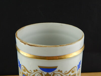 ANTICO PREZIOSO VASO ALBARELLO FARMACIA PORCELLANA BAUME NERVAL IMPERO SEC XIX