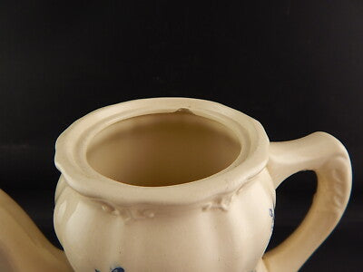 ART NOUVEAU ANTICA CAFFETTIERA CERAMICA BOCH FRERES LA LOUVRIERE DECORO RHODIA