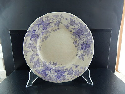 ANTICO PIATTO CERAMICA SARREGUEMINES U&C BRYONIA VIOLA FINE 1800 ART NOUVEAU 934