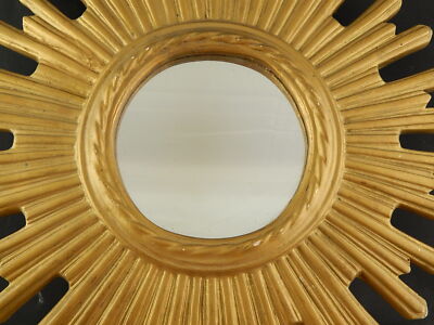 ANTICA AUTENTICA RARA SPECCHIERA SOLEIL CORNICE GESSO DORATA