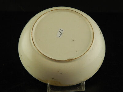 ANTICO RARO AUTENTICO PIATTO VITTORIANO ROMANTICO SEMI PORCELLANA BIANCA NERA