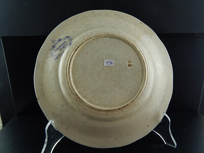 ANTICO PIATTO CERAMICA SARREGUEMINES U&C BRYONIA VIOLA FINE 1800 ART NOUVEAU 936