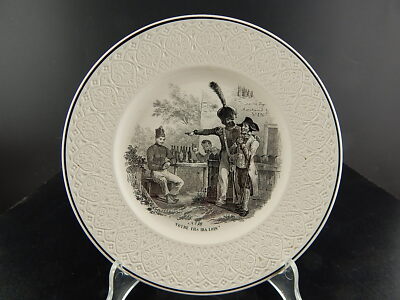 ANTICO COLLEZIONE ORIGINALEPIATTO PARLANTE MILITARE CERAMICA FRANCESE 1800 #6779