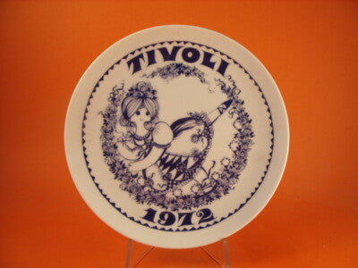 PIATTO IN PORCELLANA DI COPENHAGEN "Tivoli 1972"