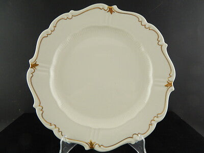 ROCAILLE VEB REICHENBACH PIATTO PORTATA VASSOIO PORCELLANA BIANCO ORO
