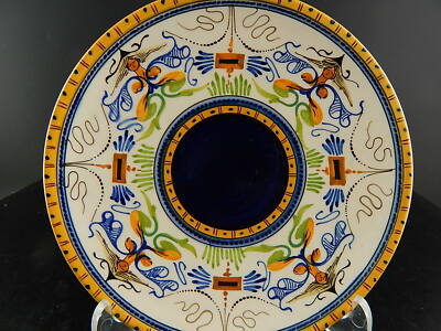 ANTICO RARO PIATTO DECORATIVO RAFFAELLESCO CERAMICA LA COLONNATA S.FIORENTINO