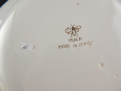 ANTICO 1946 PIATTO FONDO CERAMICA IMOLA TECNICA E DECORO SETTECENTO ITALIANO #6